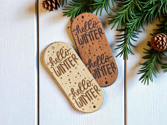 Hello WINTER & Snowflake – Magische PVC- und Kunstwildleder-Labels für Handarbeiten
