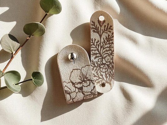 Handmade Etiketten mit Wildblumen