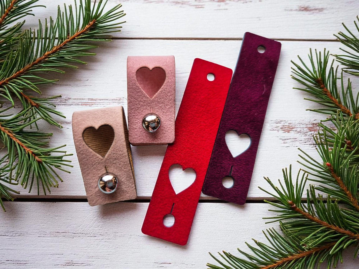 Royal Velvet Labels – Handmade Kunstleder Tags mit Nieten – 14 Farben – Stricken, Häkeln & Nähen