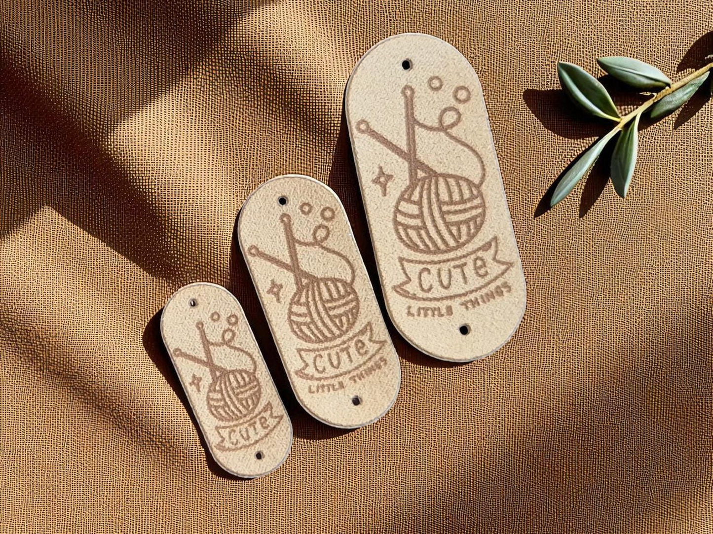 CUTE Etiketten aus Kunstwildleder – Lasergraviert (Copy)