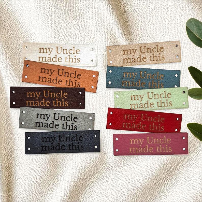 Personalisierte „My Dad, Don, Grandpa“-PVC-Labels für handgemachte Geschenke