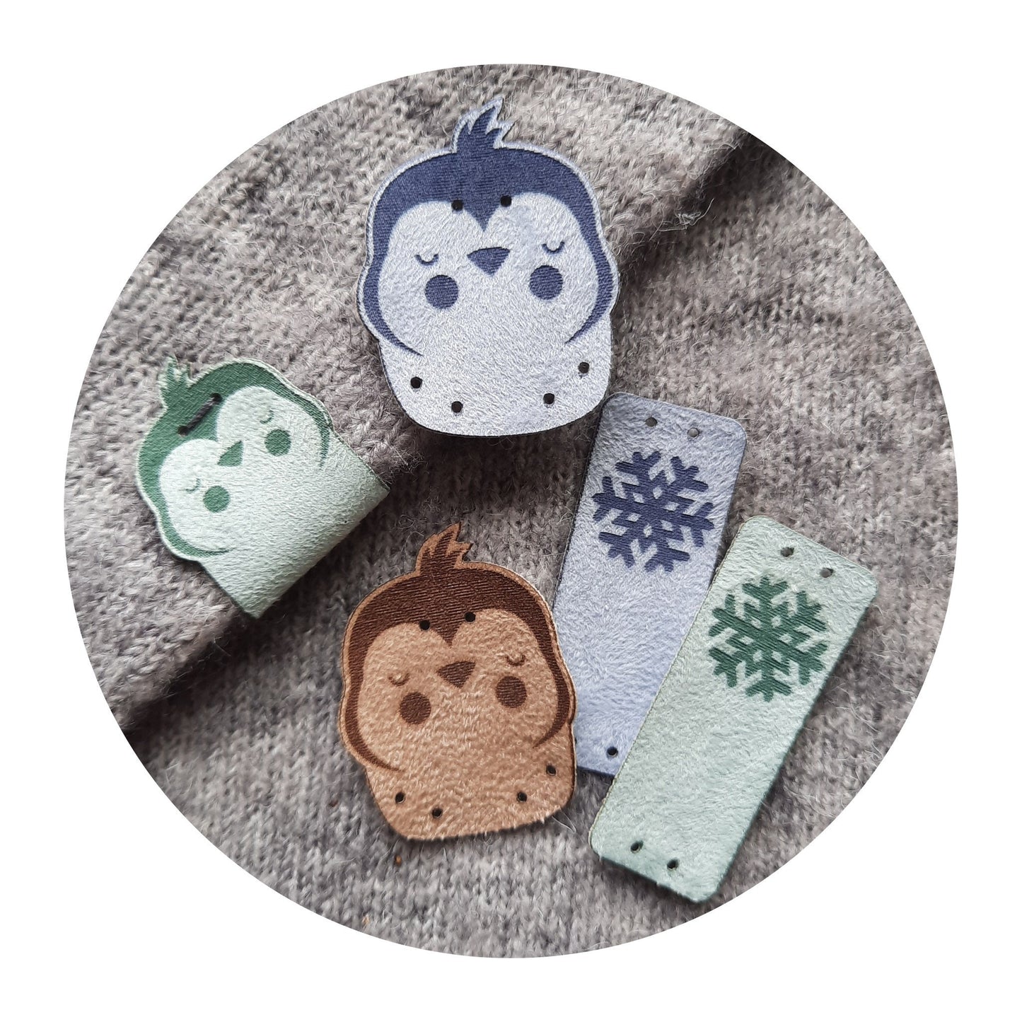 Niedliche Pinguin-Tags – Handgemachte Anhänger für Stricken, Häkeln & Nähen
