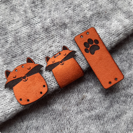 Wildleder-Etiketten – Süße Fuchsmotive 🦊