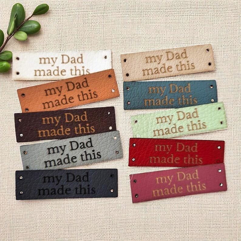 Personalisierte „My Dad, Don, Grandpa“-PVC-Labels für handgemachte Geschenke