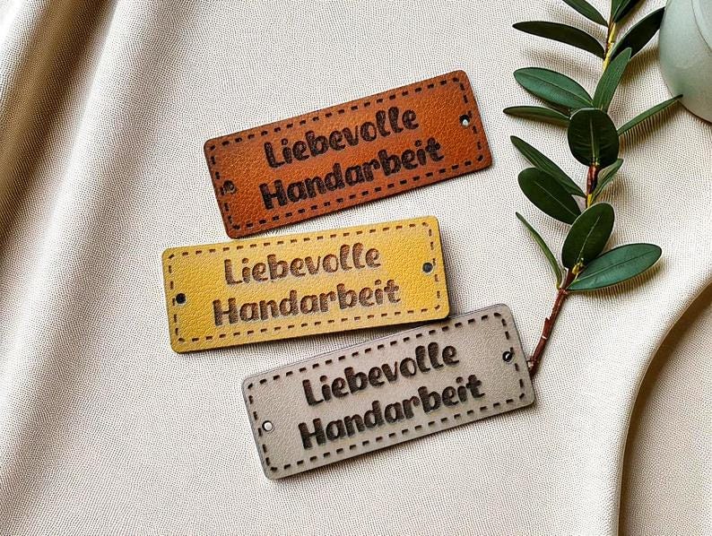 Liebievolle Handarbeit Labels