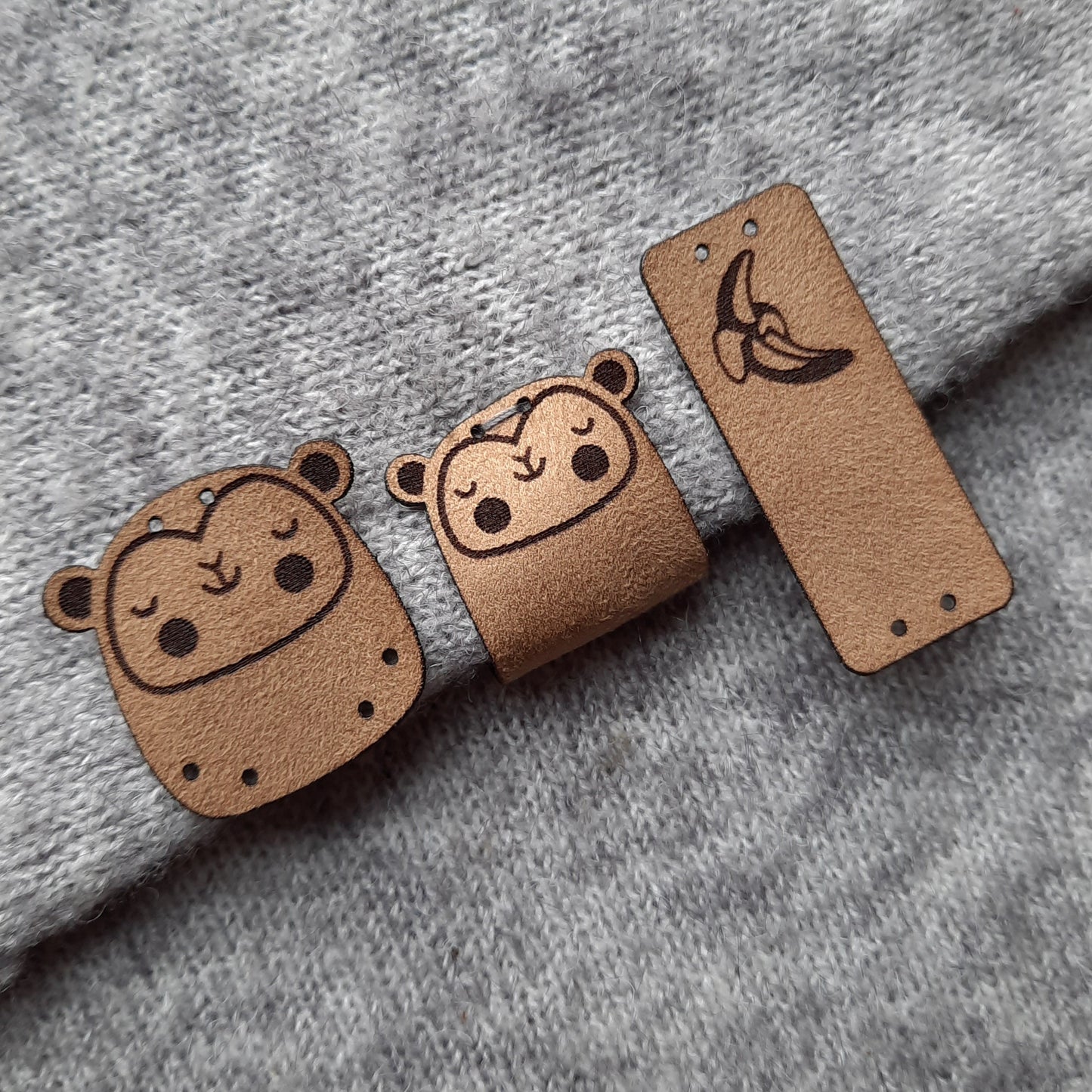 Weiche Wildleder-Labels für Handmade – 9er Set