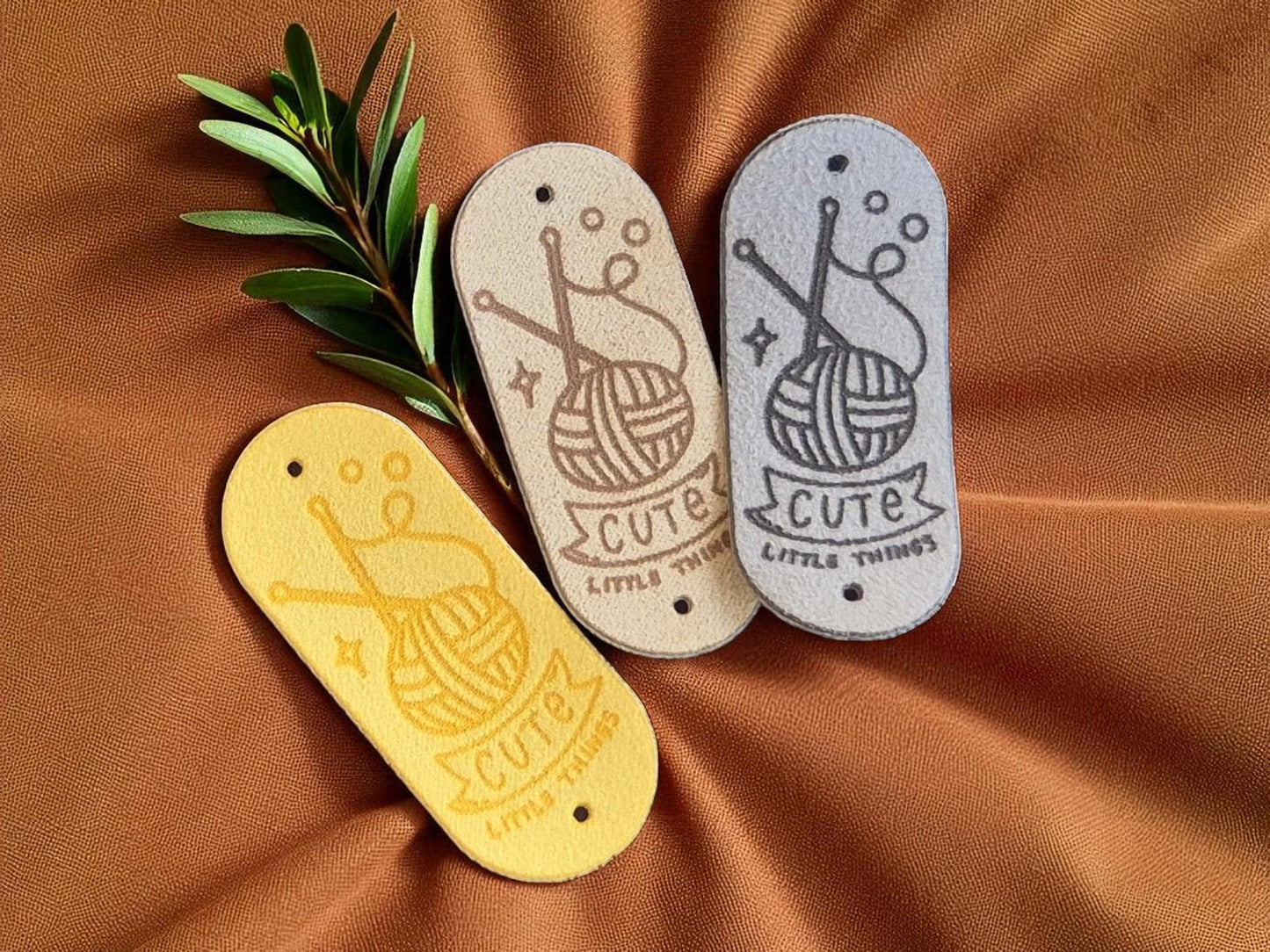 CUTE Etiketten aus Kunstwildleder – Lasergraviert (Copy)