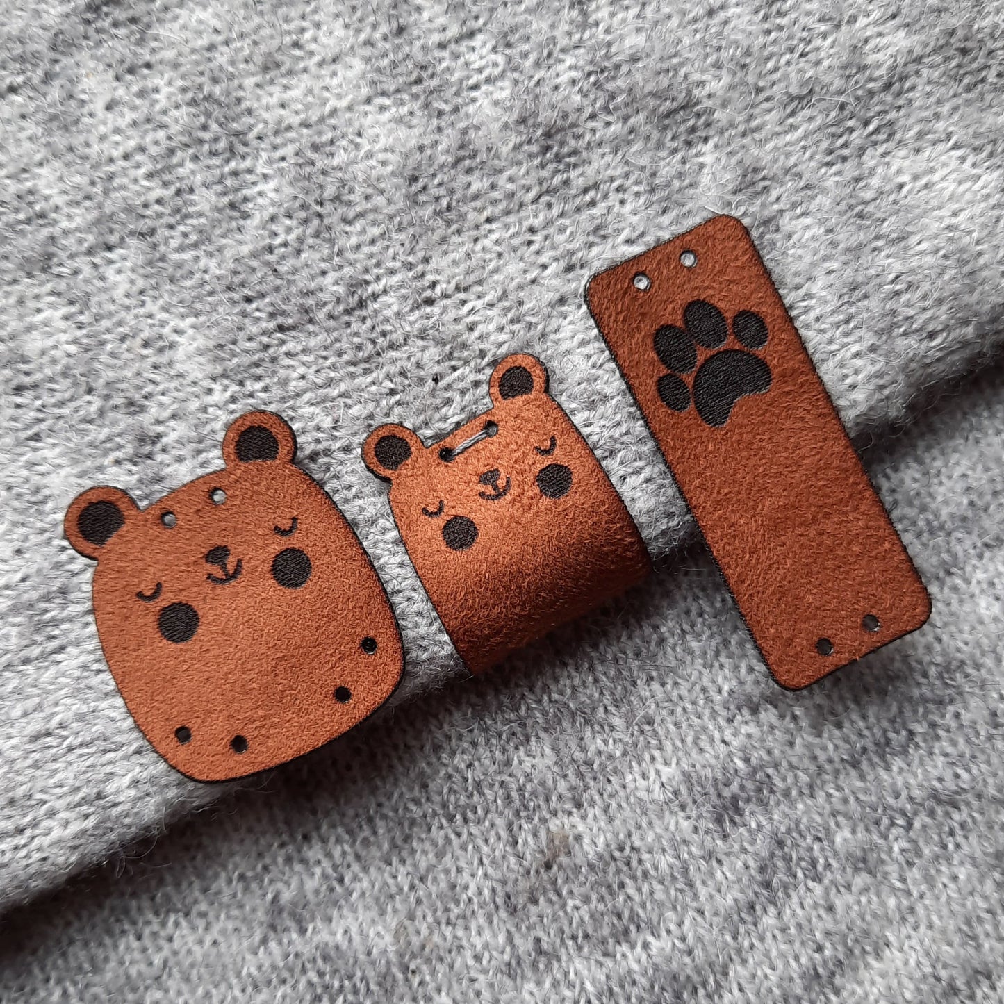 CUTE FOREST FRIENDS – Niedliche Waldtier-Etiketten aus Kunstvelours für handgefertigte Kreationen