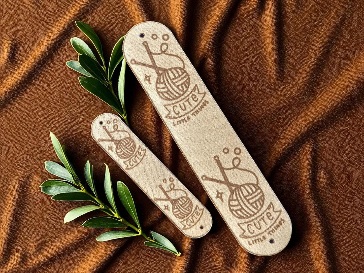 CUTE Etiketten aus Kunstwildleder – Lasergraviert (Copy)