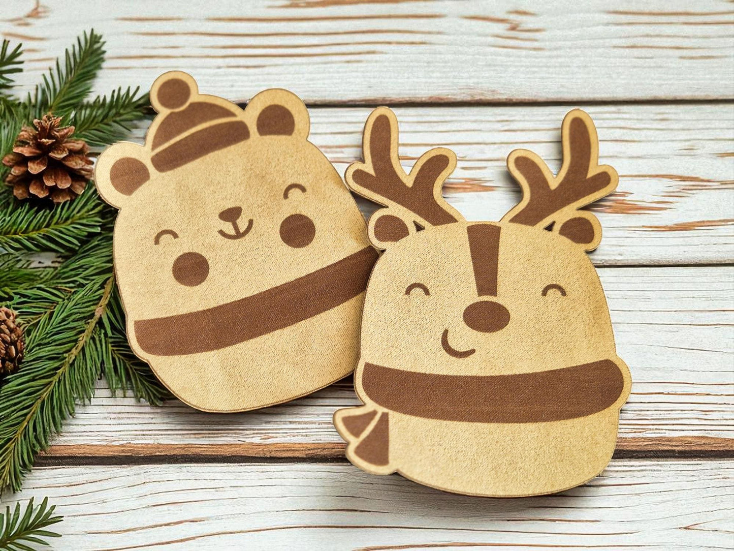 Winter Animal – Niedliche handgefertigte Etiketten für Mützen, Schals & Kinderkleidung