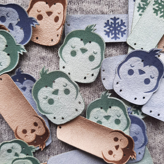 Niedliche Pinguin-Tags – Handgemachte Anhänger für Stricken, Häkeln & Nähen