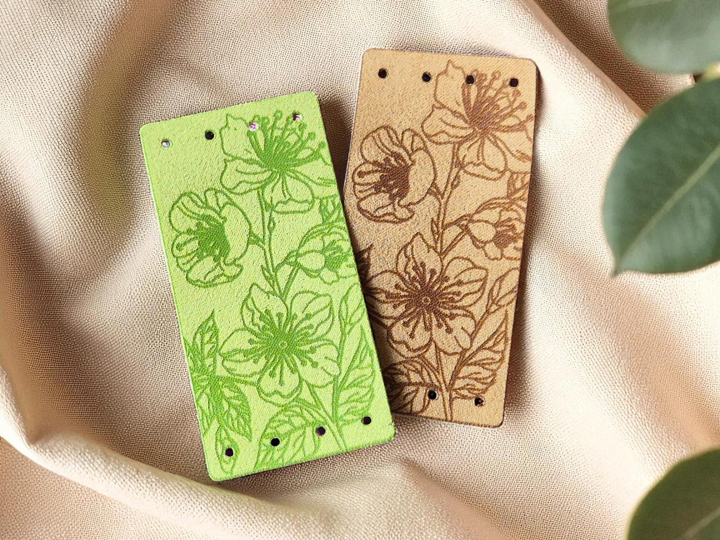 SAKURA – Etiketten aus Kunstvelours für Handarbeiten