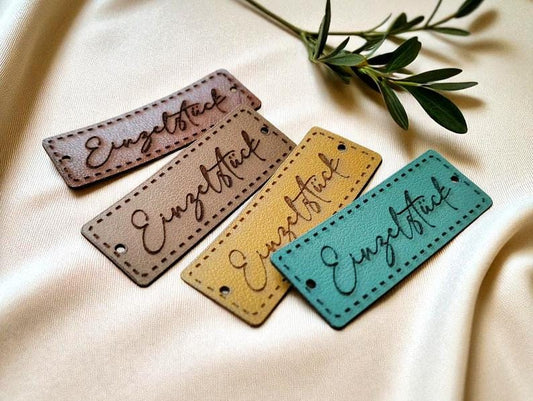 Set mit PVC-Leder-Tags „Einzelstück“ – die perfekte Wahl für deine DIY-Projekte, einschließlich Stricken, Häkeln und handgemachter Geschenke! 🎁