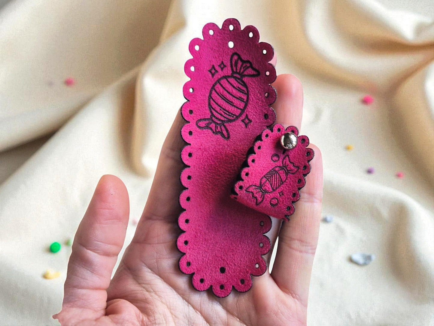 Candy Collection – Kunst-Wildleder-Etiketten