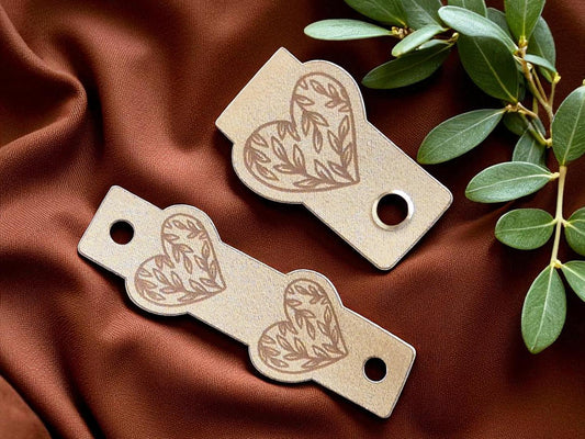 Herz Kollektion – Kunstwildleder Labels für Handmade