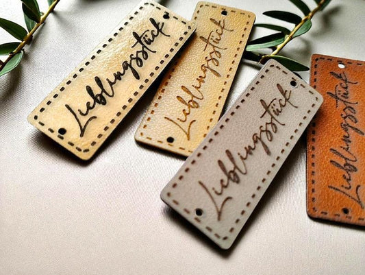 Lieblingsstück Labels – Kunstleder Etiketten für Handmade Produkte