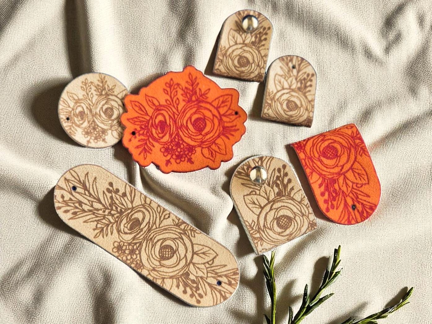 Kunstwildleder Labels „Rose Collection“ – waschbar & stilvoll