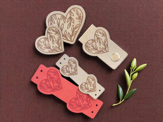 Herz Kollektion – Kunstwildleder Labels für Handmade