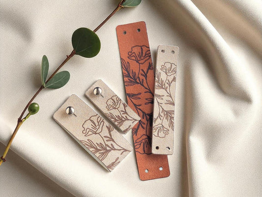 Handmade Labels aus Kunstwildleder