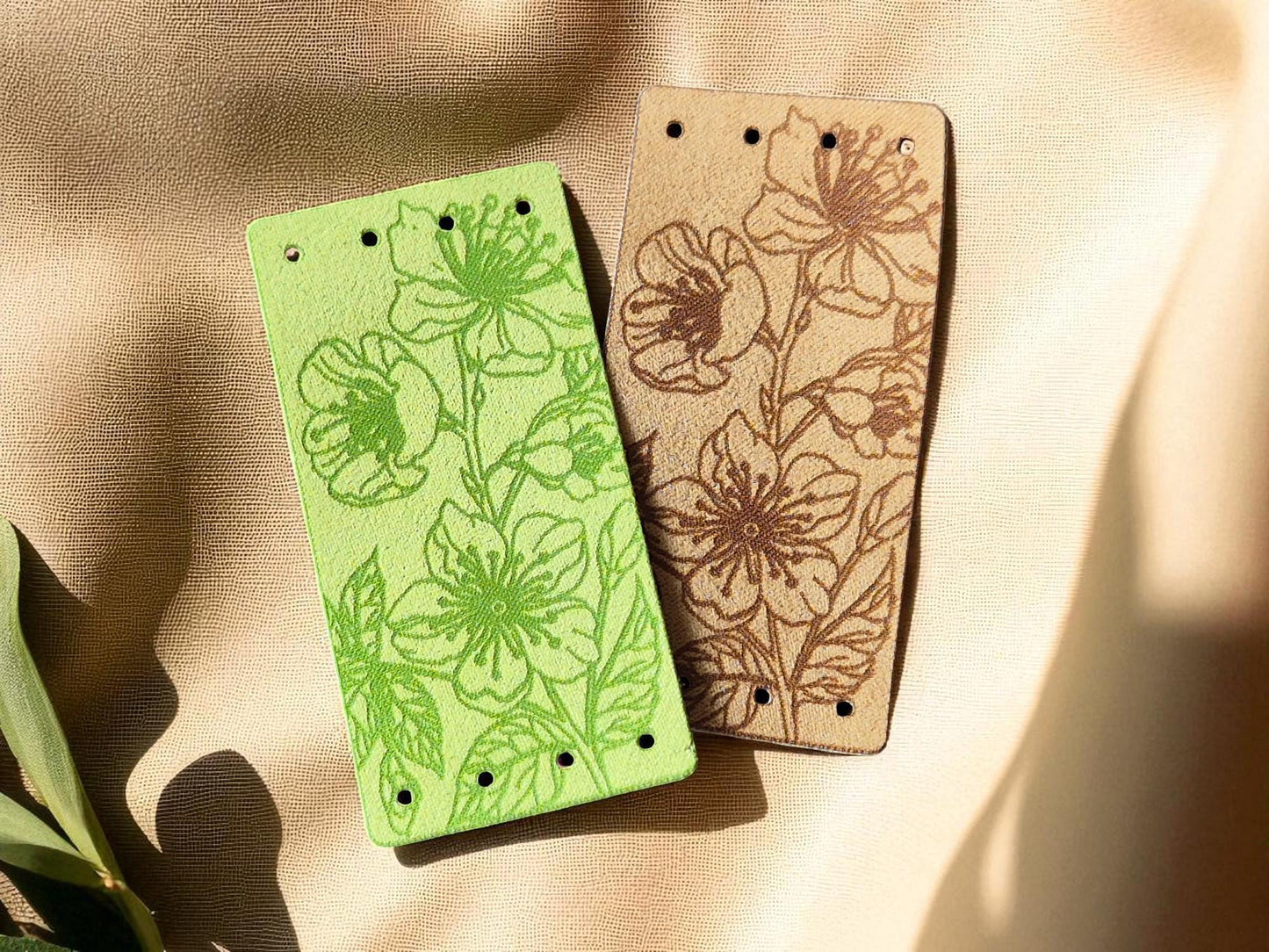 SAKURA – Etiketten aus Kunstvelours für Handarbeiten