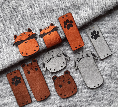 Wildleder-Etiketten – Süße Fuchsmotive 🦊
