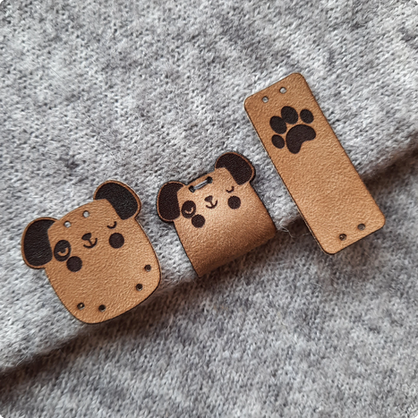 Wildleder-Etiketten – SüßeHundmotive 🐶