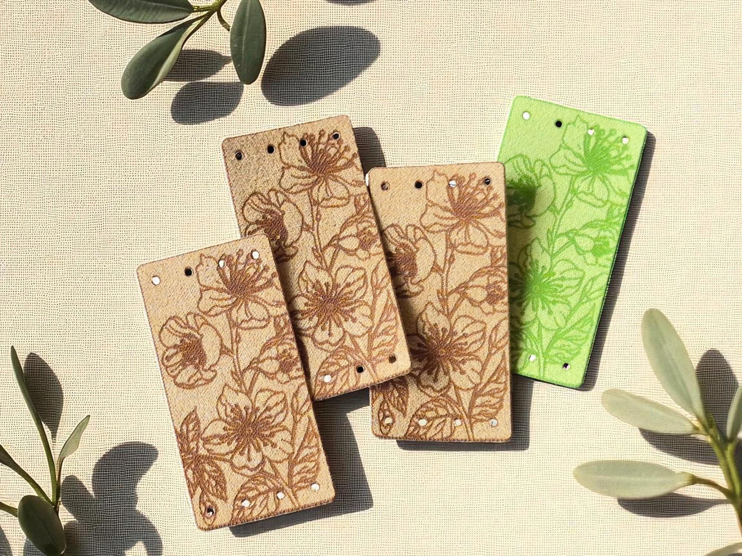 SAKURA – Etiketten aus Kunstvelours für Handarbeiten