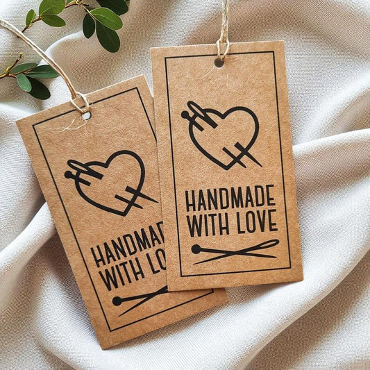 Made With Love Kartonanhänger – 20 Stück mit Leinenschnur