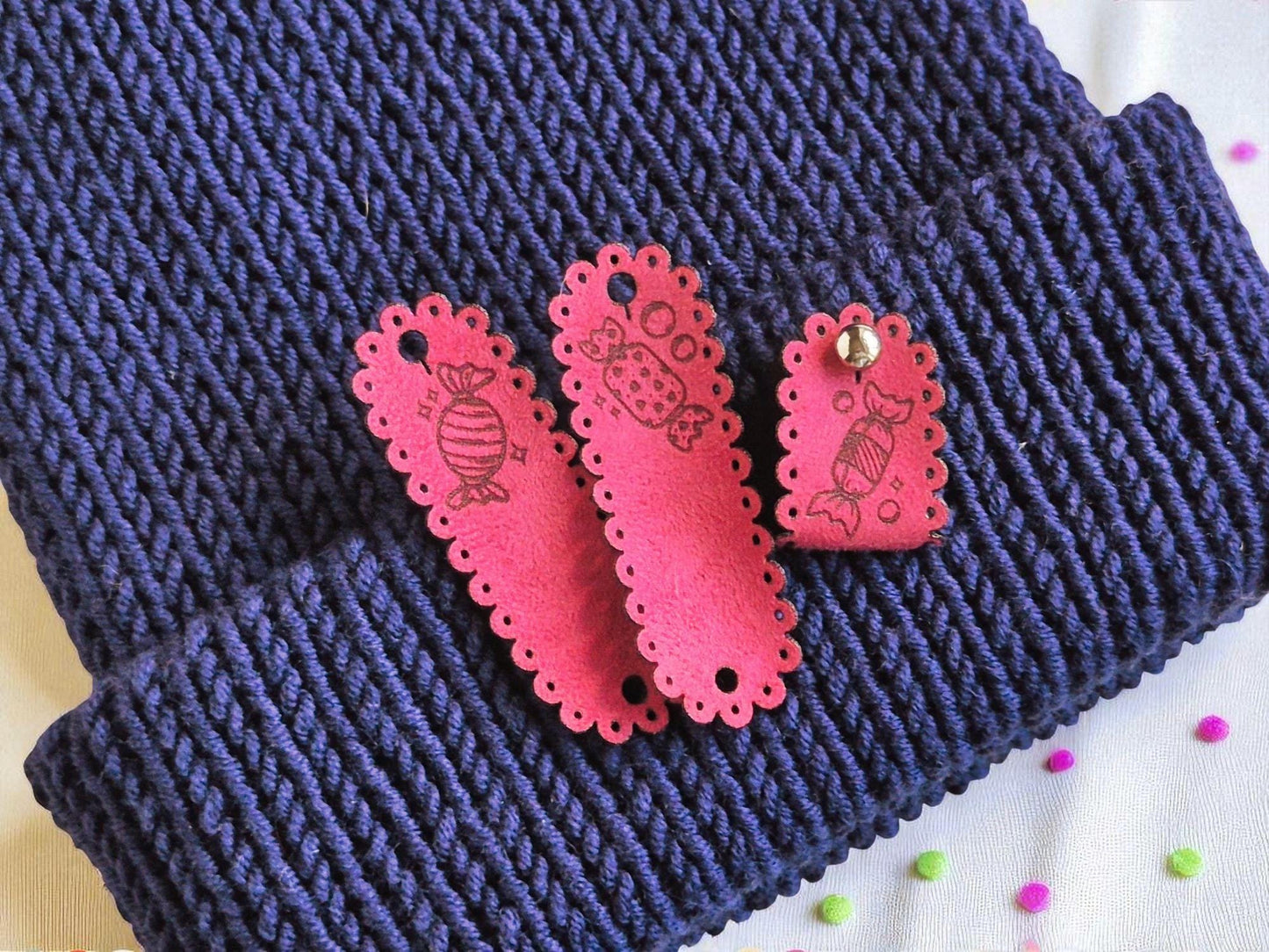 Candy Collection – Kunst-Wildleder-Etiketten