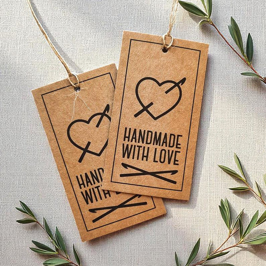 Made With Love – 20x Umweltfreundliche Geschenkanhänger aus Karton